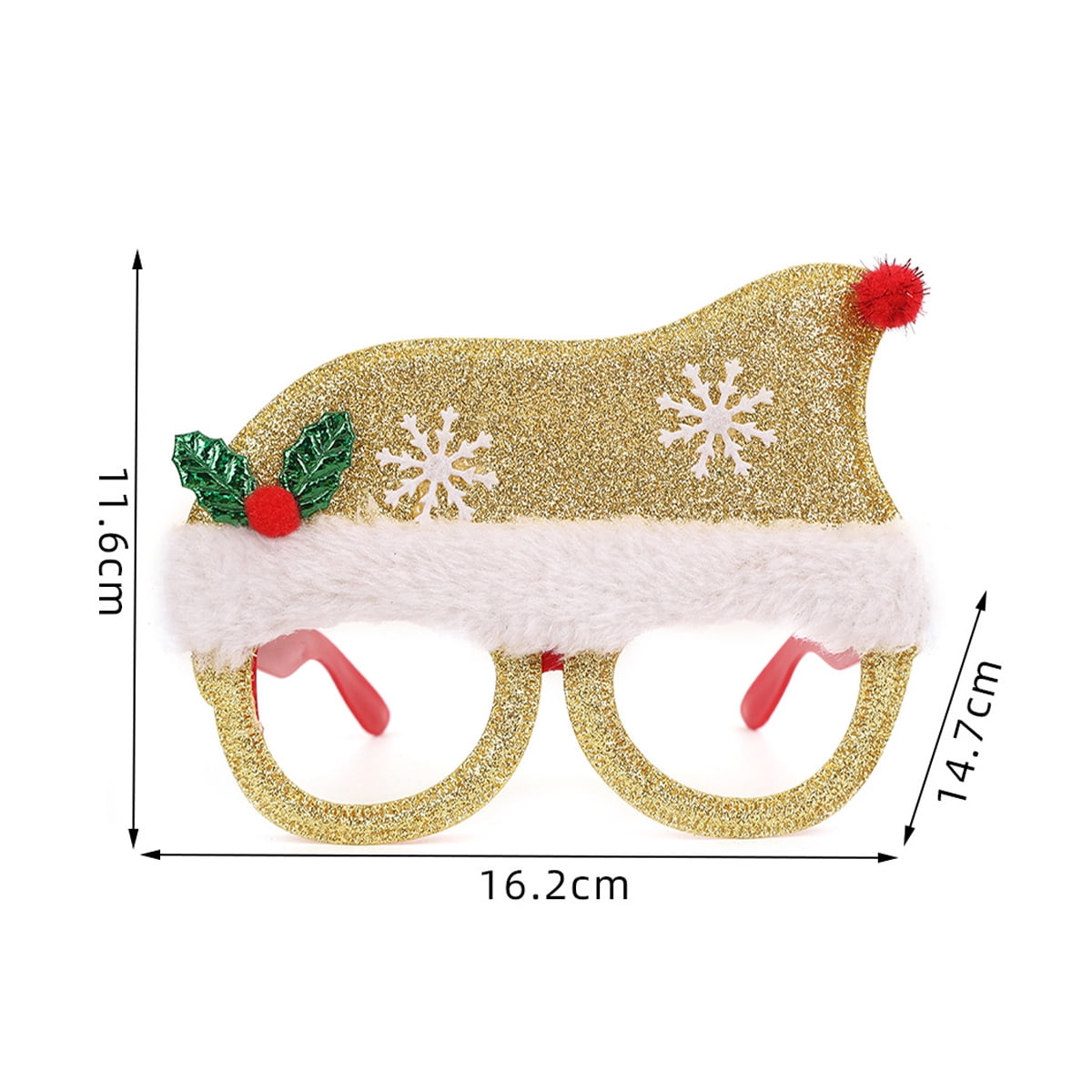 Lunettes De Fête De Noël à Paillettes - Lot De 24, Différents Modèles (Père Noël, Renne, Sapin) - Accessoire Photo Pour Soirées Et Événements
