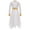 White-B, variant on CHICTRY Kids Girls Bronzing Cloth Patchwork Style Liturgical Praise Dance Dress Long Sleeve Lyrical Worship Dancewear