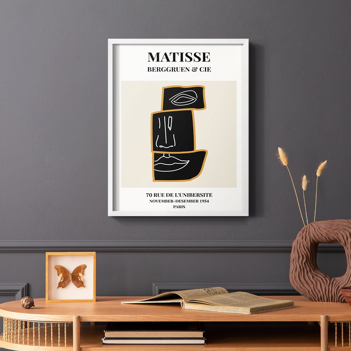 Matisse CXLII Framed Print in White Solid Wood 22 x 28 Framed Print