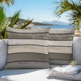 thumbnail image 4 of Retro Dark Grey Stripe Outdoor Pillow Covers Pack of 2 Peeling Paint Effect Texture Waterproof Throw Pillow Covers Decorative Cushion Cases for Patio Garden Tent Balcony Couch 20x20 inch, 4 of 8