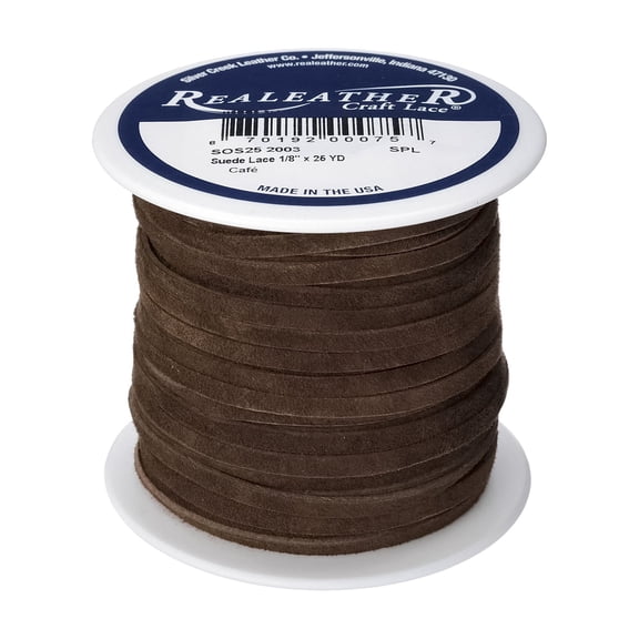 Suede Lace - Chocolate Brown - 0.125 Inches X 25 Yards