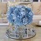 thumbnail image 4 of Flores artificiales ramo mixto rosas artificiales ramo de hortensias 9 cabezas reales, 4 of 5