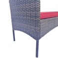 thumbnail image 7 of Patio Furniture Set, Wicker Outdoor Patio Conversation Set for 2, Garden Rattan Chair Wicker Set Table Set with Removable Cushions & Table for Backyard, Pool, Deck, Garden, Red, 7 of 7