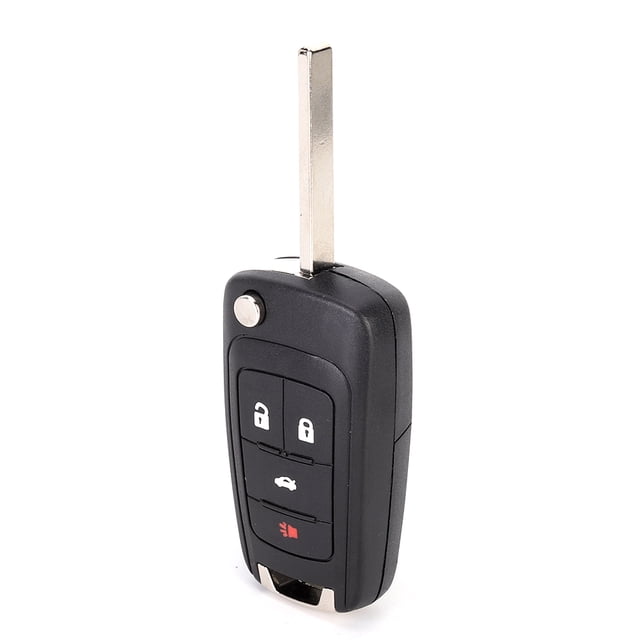 Car 4 Button Flip Remote Key Fob Case Shell Cover Black Replacement Replacement For Camaro
