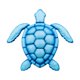 thumbnail image 4 of Escultura decorativa de pared con diseño de tortuga de hierro para colgar en la pared Azul claro, 4 of 9