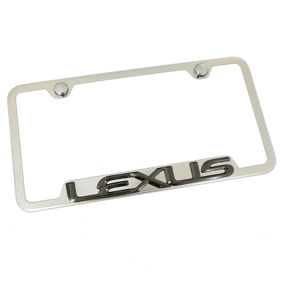 Lexus 3D Pearl Name License Plate Frame (Black)