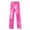 Hot Pink, variant on Athletic Pants for Men Winter Elastic Waist Dance with Pockets Casual Mens Pants Straight Leg