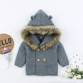 thumbnail image 2 of Toddler Boys Girls Winter Knitted Cardigan Jacket with Hood Cute Bear Ear Fall Sweater Outwear, 2 of 7