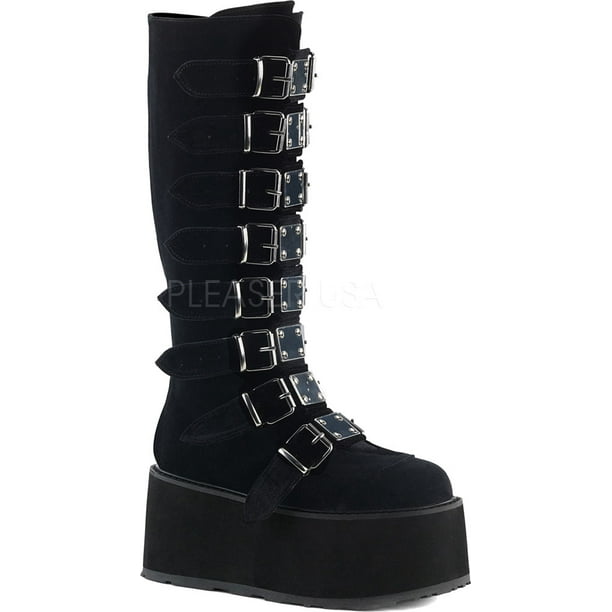 damned 318 knee high platform boot