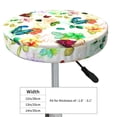 thumbnail image 4 of KLL Floral Vintage Round Bar Chair Cushion Cover 14 inch ,Bar Stool Protector with Elastic, Soft Washable, 4 of 6
