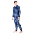 thumbnail image 4 of SLEEPHERO Adult Onesie Men Cozy Christmas Holiday Mens Onsie Pajamas Adult Pajamas For Men Flannel Adult Mens PJs Navy Buffalo Check XXX-Large, 4 of 4