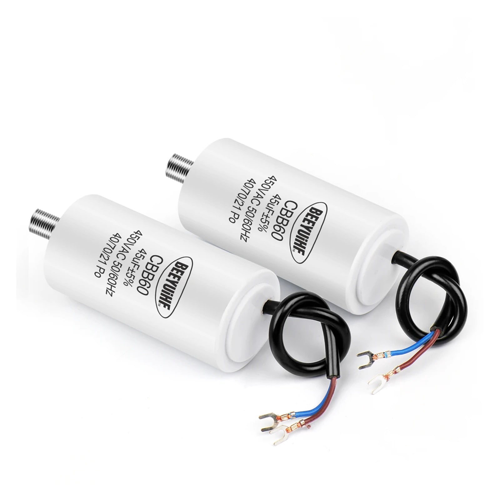 Cbb60 Run Capacitor 8UF 250VAC 350VAC AC 2 Wires 50/60Hz Cylinder For Air Compressor Water Pump Motor - Cbb60 AC And AC - View #3