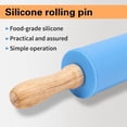 thumbnail image 2 of 12 Inch Silicone Rolling Pin for Kids Non-Stick Surface Wooden Handle \u2026, 2 of 7