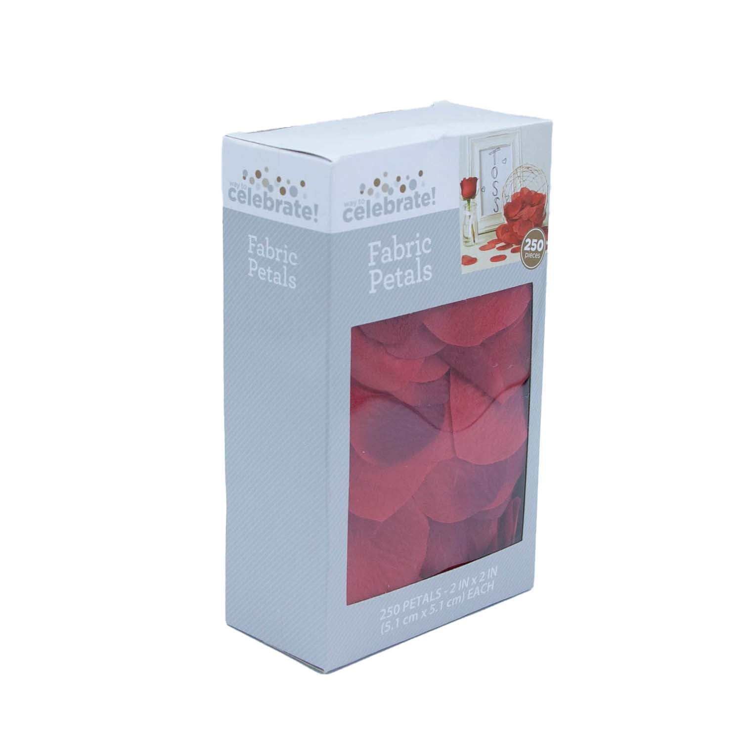 Way to Celebrate Red Fabric Artificial Rose Petals, 250 Count, 1 Package