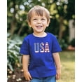 thumbnail image 4 of Distressed USA Flag Shirt for Women, Men, Youth and Toddler Boys and Girls Matching 4th of July Tee Vintage Royal Shirt Youth Small, 4 of 5