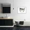 thumbnail image 5 of Stupell Industries Moo-ve Over Bath Time Cow Farmhouse Bathroom Sign Graphic Art Gray Framed Art Print Wall Art, Design by Cindy Jacobs, 5 of 5