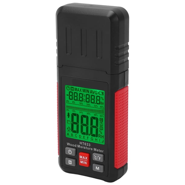 Detector de medidor de humedad, medidor de humedad de madera Medidor de humedad de leña digital Medidor de humedad Los mejores materiales