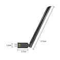 thumbnail image 2 of 650Mbps Wireless Dongle Network Card USB WiFi Adapter Receiver External Antenna, 2 of 7
