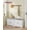 Cloud White & Gray, variant on VASAGLE Shoe Storage Bench with Cushion, 3-Tier Entryway Bench with Padded Seat, Doors, Adjustable Shelves, Charcoal Gray and Ink Black