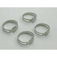 thumbnail image 2 of EOEMY 50 Silver Adjustable Ring Blank Glue On Base 8mm Pad, 2 of 4