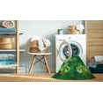 thumbnail image 2 of Ahgly Tapis Rond Lavable en Machine Intérieur Transitionnel Vert Émeraude Profond, 3 Pieds Rond, 2 of 7