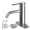 Silver, variant on Bathroom Faucet, Silver Bathroom Faucet Single Handle Bathroom Faucet Modern Single Hole Faucet Bathroom with Pop-up Sink Drain Stopper & Deck Plate 1 or 3 Hole Bathroom Faucet(Brushed Silver)