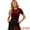 Burgundy, variant on Women's Velvet Blouse Tops Crew Neck Short Sleeve T-Shirt S Black