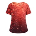 thumbnail image 4 of Garbnen Valentine Day Scrubs Plus Size Heart Graphic V Neck Short Sleeve Stretch Nursing Scrubs for Women with Pocket Medical Workwear Women S-5XL, 4 of 4