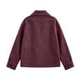 thumbnail image 5 of Busydd Suede Jackets for Women with Pockets Fashion Solid Color Button Down Fall Jackets Casual Comfortable Long Sleeve Lapel Jackets, 5 of 10