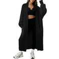 thumbnail image 1 of Comdrip Long Cardigans for Women! Long Cardigans for Women Open Front Cable Knit Cardigan Open Front Oversized Draped Sweater Outerwear Fall Cardigans for Women Black M, 1 of 4