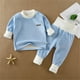 thumbnail image 2 of Girls Outfits&Set Baby Warm Underwear Set Autumn Winter Children's Pajamas Cozy Thickened Wool Long Sleeve Homewear Comfort Clothing,Size 18-24 Months, 2 of 3