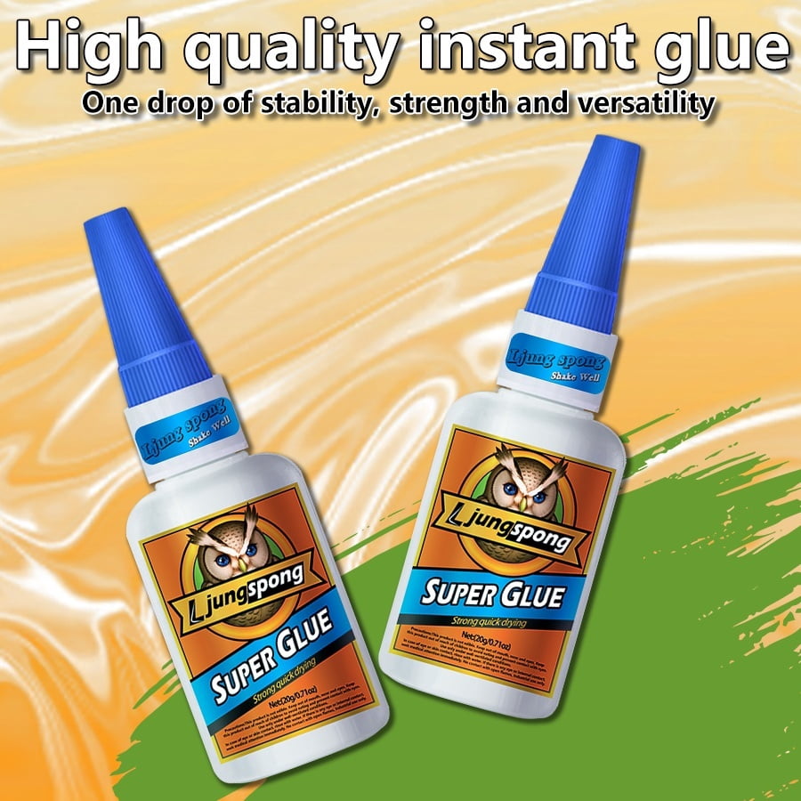 9 Pieces Instant Bonding Professional Clear Super Glue, Fast Drying Cyanoacrylate Strong Adhesive for Multi-Surface Crafts and Emergency Home Fixing