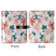 thumbnail image 2 of Leather Notebook with Pen Holder Writing Notepad Includes 100 Pages Lined Journal Coral and Teal Floral Pattern, 2 of 6