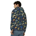 thumbnail image 4 of Wukai Undersea Animals Print Men's Zip-Up Hoodie,Fleece Full-Zip Hoodie for Men, Hooded Sweatshirt-Small, 4 of 5