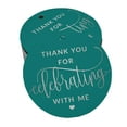thumbnail image 1 of Inkdotpot 50 Pack Real Silver Foil Paper Tags Thank You For Celebrating With Me Birthday Favor Hang Tags, 1 of 6