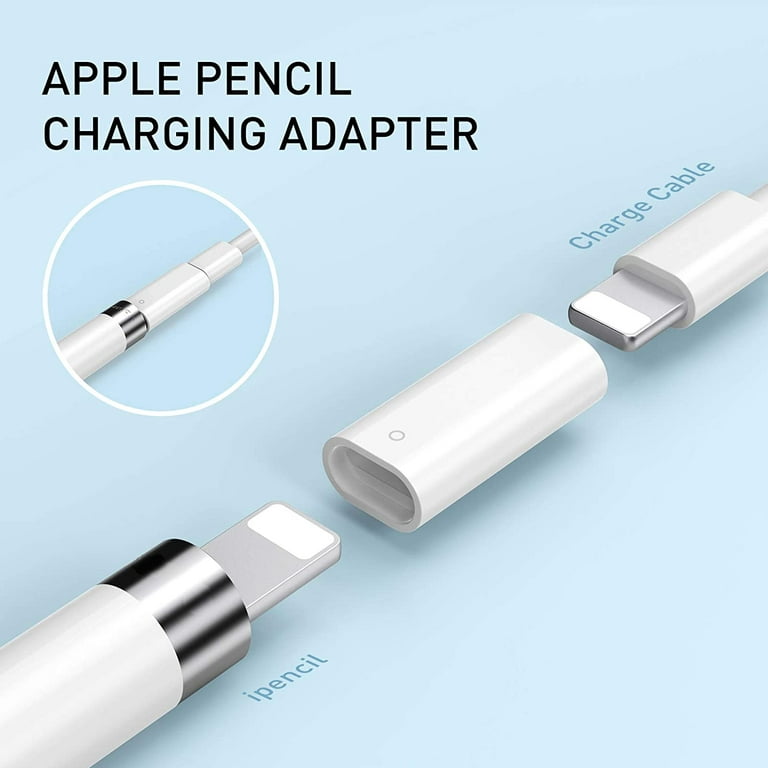 Replacement Ipencil Magnetic Replacement Caps + Charging Adapter Fits for  Apple Pencil Gen 1st,Pencil Protector Cap and Charger Convertor Compatible