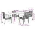 thumbnail image 4 of vidaXL 5 Piece Garden Dining Set with Cushions Beige Poly Rattan, 4 of 4