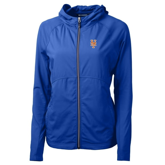 Women's Cutter & Buck Royal New York Mets Adapt Eco Knit Full-Zip Jacket