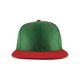 thumbnail image 2 of Top Headwear Flat Bill Adjustable Snapback Cap - Green/Red, 2 of 4