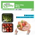 thumbnail image 3 of 18" x 2000FT Clear Cling PE Food Wrap, Plastic Cling Wrap with Dispenser Cutter Box - BPA Free, Food Safe, Plastic Film Roll, Microwave & Freezer Safe Stretch Wrap for Food Service & Home Use (3), 3 of 6