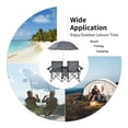 thumbnail image 6 of Chateauy 2-Person Portable Folding Lawn Chair with Adjustable Umbrella – Heavy Duty Double Seat for Picnic, Tailgating, and Garden, 6 of 11