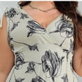thumbnail image 5 of XUNKUSGA Womens Plus Size Dresses Floral Beach Vaction Summer Dresses 2025 Sleeveless V-Neck Knee-High Oversized Dress Summer Casual Beach Sundress S-5XL, 5 of 7