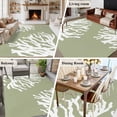 thumbnail image 5 of 6'x9' Area Rugs, Coral Sage Green Indoor Outdoor Area Rug for Living Room Bedroom, Coastal White Ocean Marine Nautical Beach Washable Bathroom Rugs Kitchen Floor Carpet Mats Home Decor Aesthetic, 5 of 8