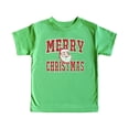 thumbnail image 4 of Retro Merry Christmas Unisex Shirt for Women and Men Vintage Inspired Distressed Santa Tee Vintage Green Shirt 4T, 4 of 5