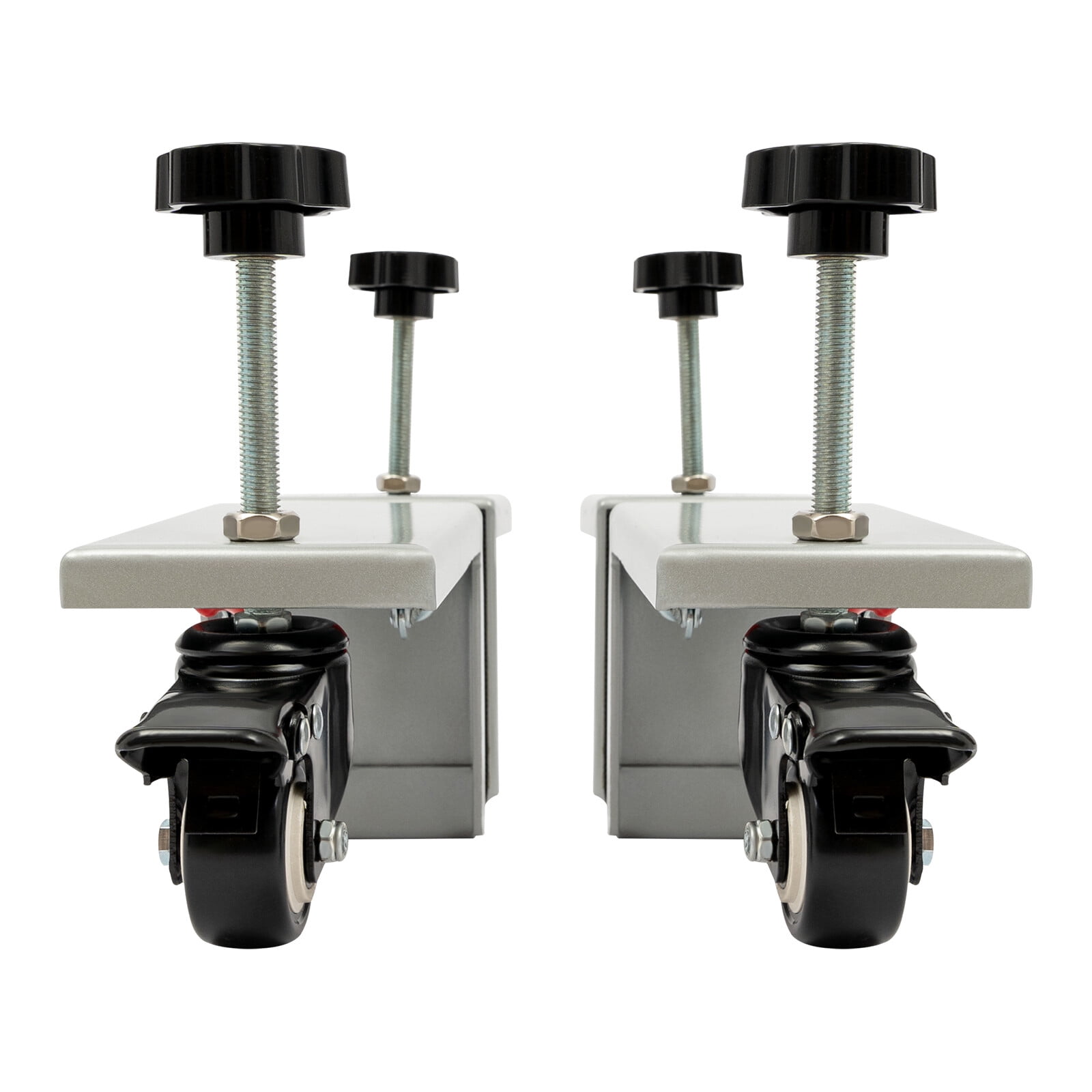 Silver 1000lbs Door Lifter Dolly 2-Pack 1.375–1.75" Doors w/ Brake Wheels