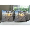 thumbnail image 6 of Ambesonne Tropical Throw Pillow Cover 4 Pack, Paradise Beach Palms, 24", Multicolor, 6 of 7