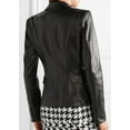 thumbnail image 3 of Luis Leather Double Breasted Corporate Blazer Coat for Women Real Lambskin Sooty Black Jacket for Office Meetings and Professional Events US Medium, 3 of 5