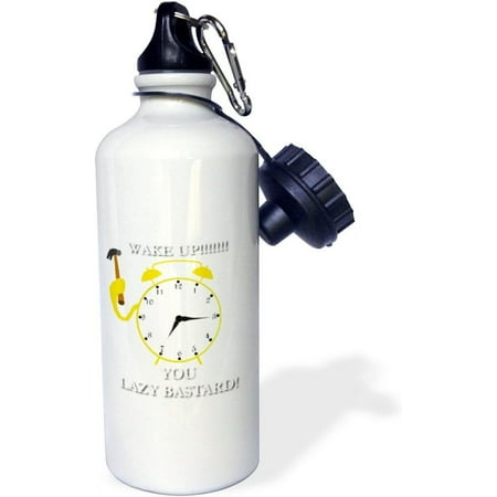 

3dRose Alarm Clock Humor Sports Water Bottle 21oz