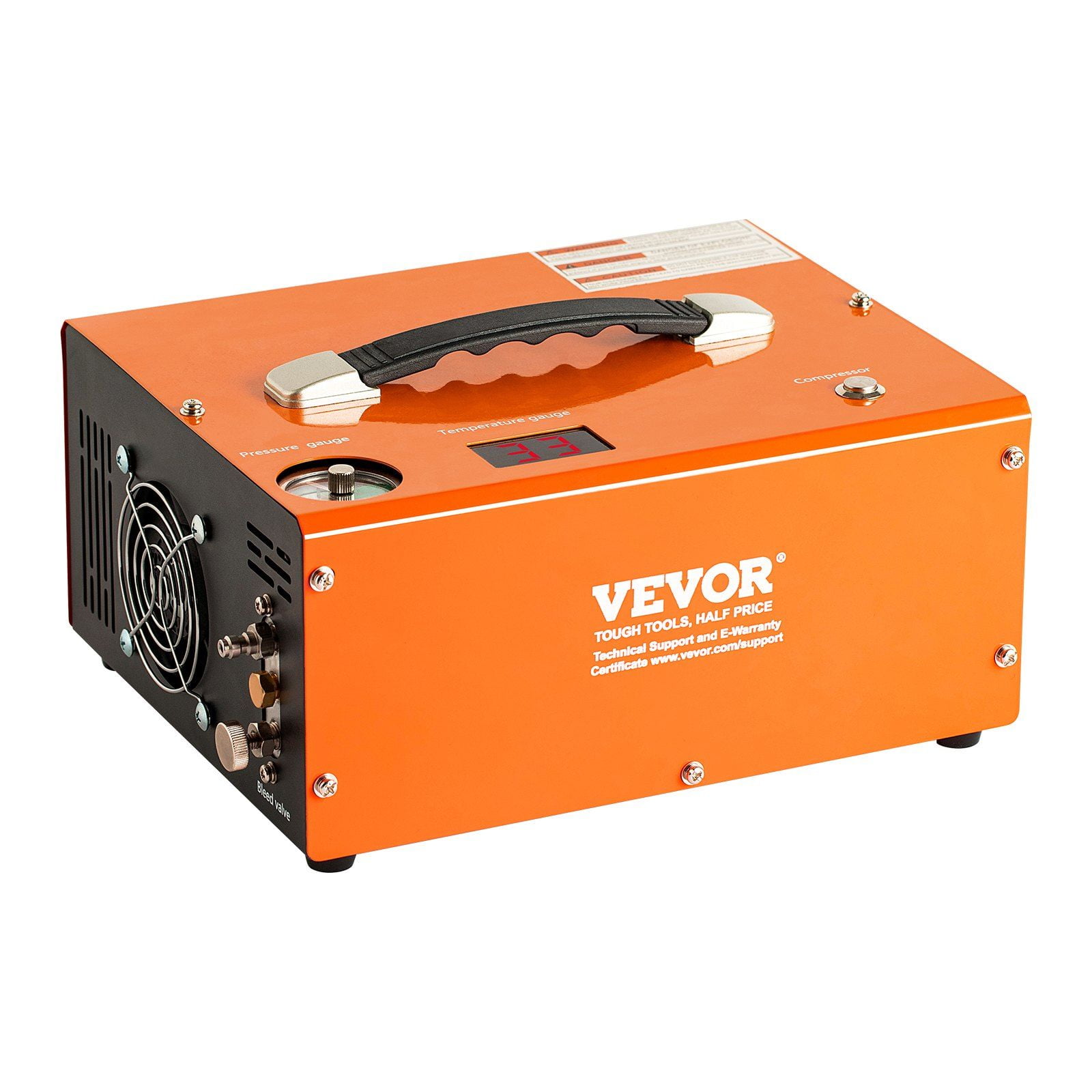 PCP Air Compressor 4500PSI, Lightweight & Oil-Free, Auto-Stop, Dual-Power 12V/120V, for Paintball, Air Rifles & Scuba