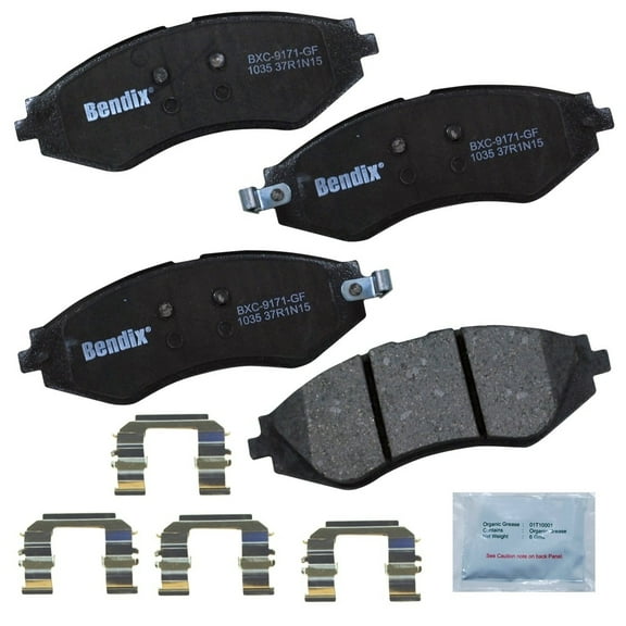 Bendix Premium Copper Free CFC1035 Ceramic Brake Pad (with Installation Hardware Front) Fits select: 2013 ,2015 CHEVROLET SPARK